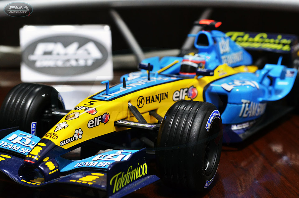 FERNANDO ALONSO 2005 RENAULT R25 1:18